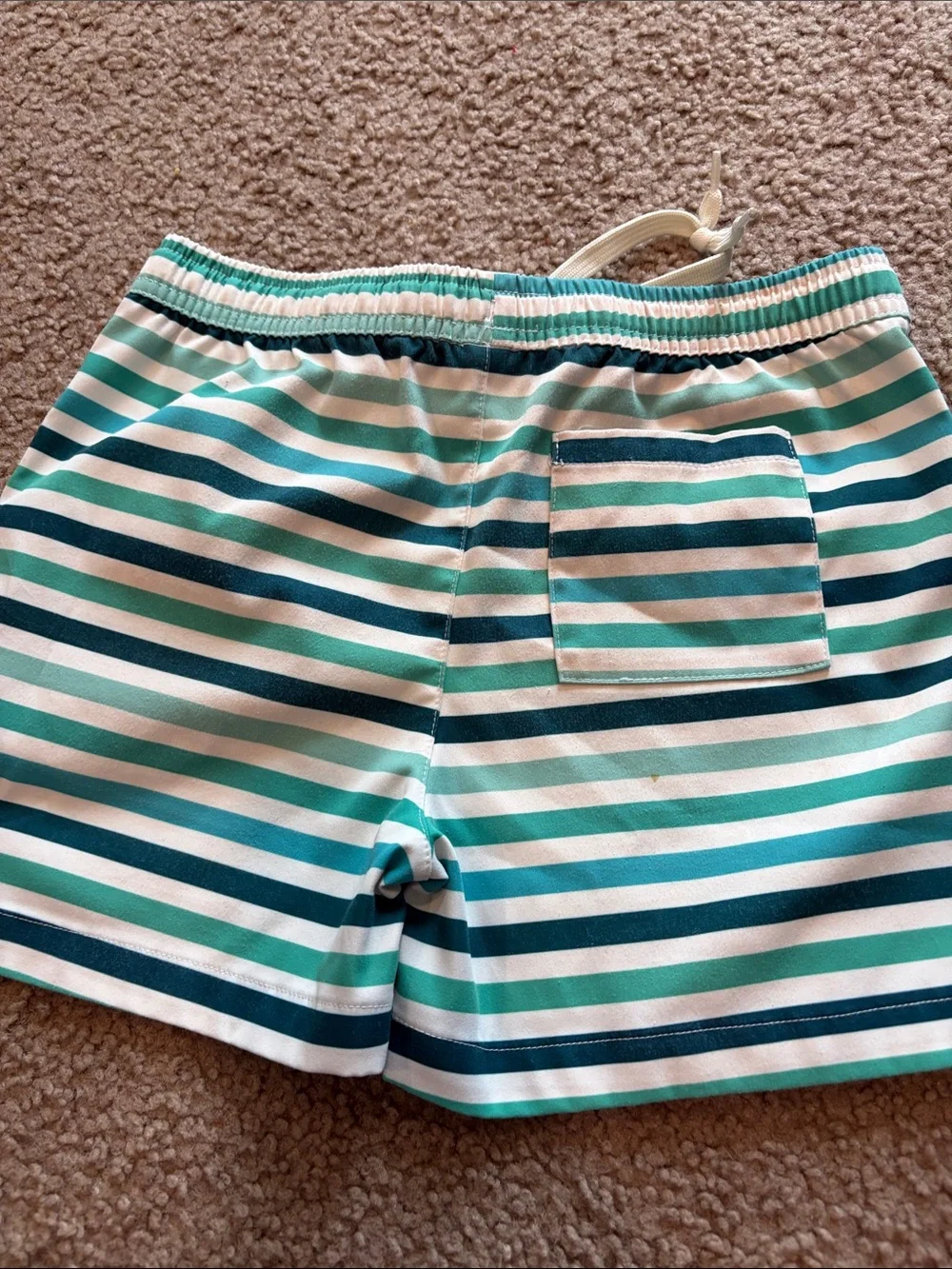 B69 Emerson & Friends 8/9k Kids Striped Swim Shorts, Pilling and stain